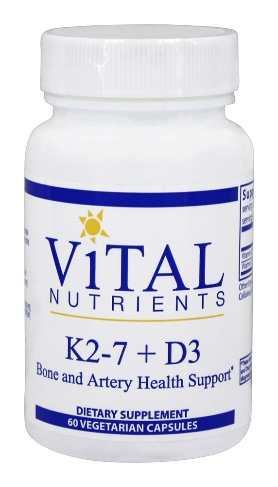 Vitamina K2-7 + D3 - Cápsulas vegetarianas 60 Vital Nutrients