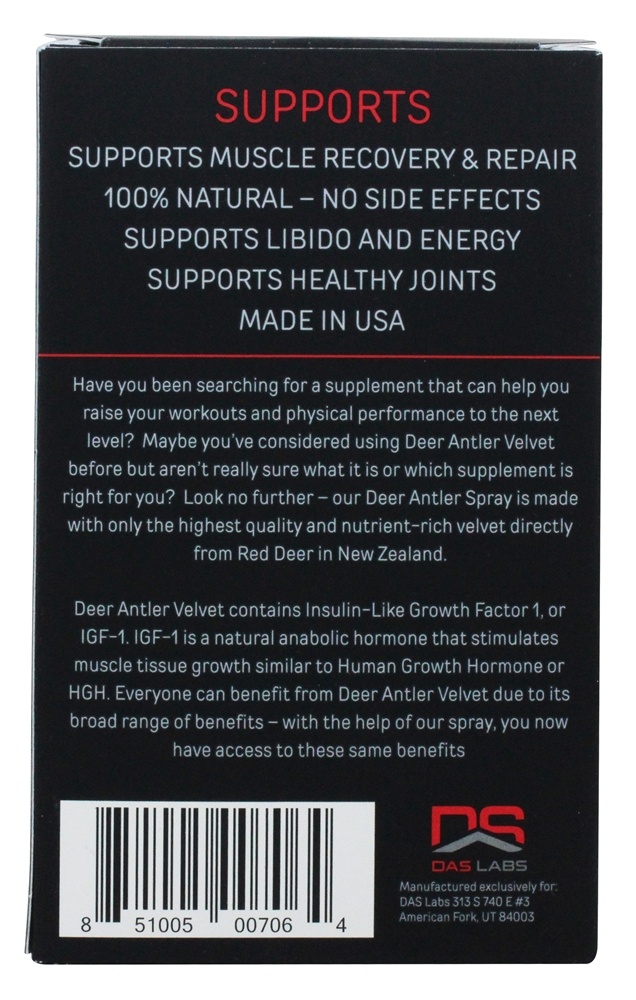 Bucked Acima Veado Galhada Veludo Extrair IGF-1 Spray - 2 fl. oz. Creative Concept Labs - Imagem 3