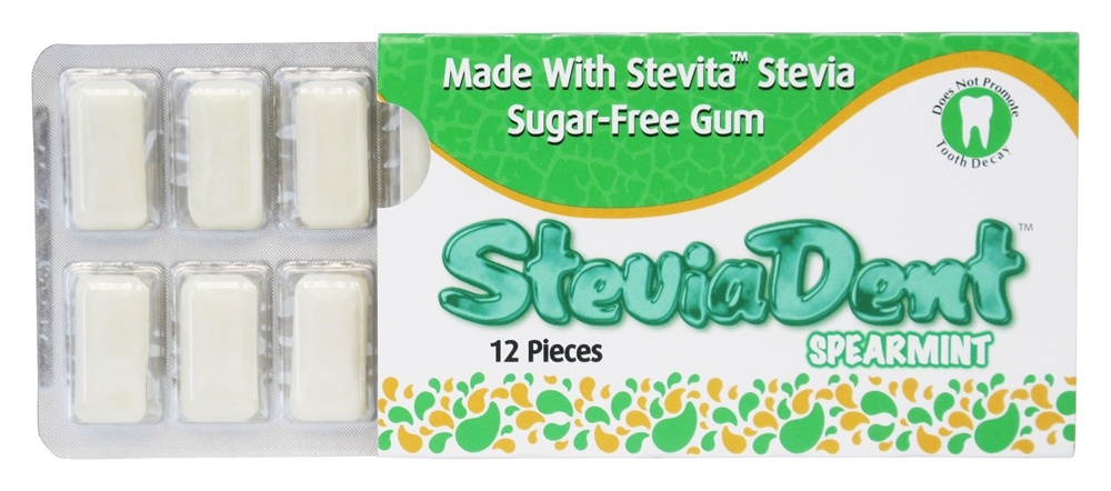 SteviaDent Goma de mascar Spearmint - 12 Peça (s) Stevita - Imagem 3