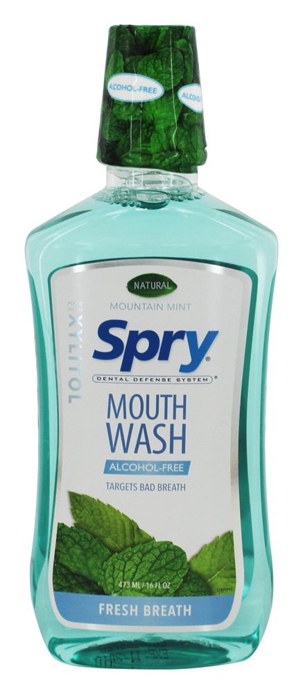 Mouthwash livre de álcool Spry Mint fresco de Mountain respiração - 16 fl. oz. Xlear