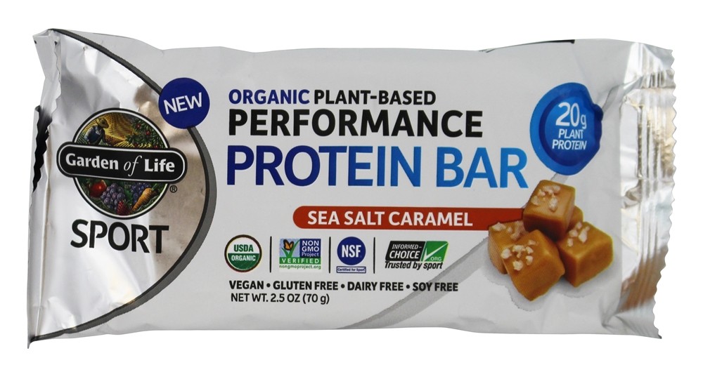 Esporte Orgânico Planta-Baseado Atuação Proteína Barras Mar Sal Caramelo - 12 Barras Garden of Life - Imagem 4