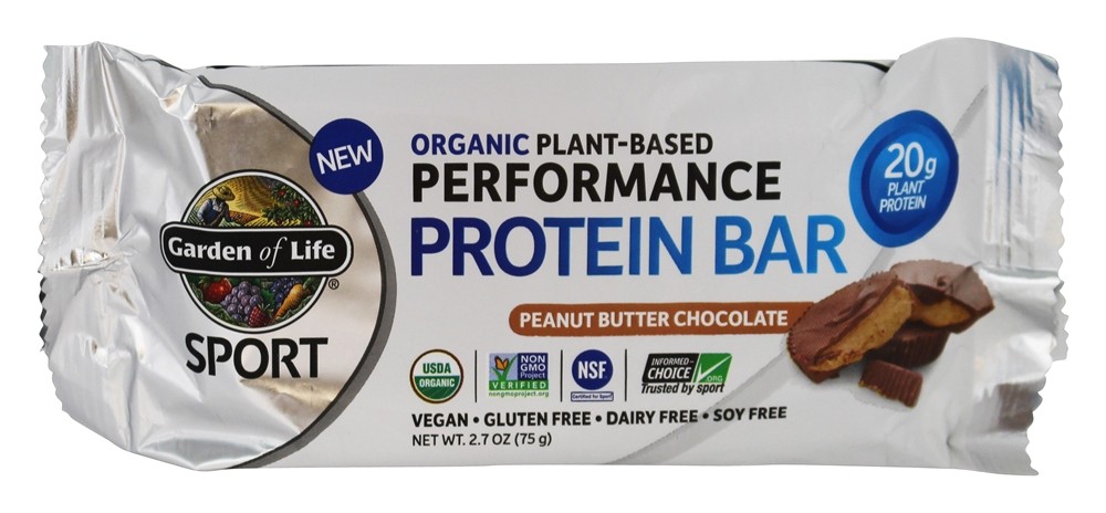 Esporte Bares com Proteínas de Desempenho Orgânico à Base de Plantas Chocolate com Manteiga de Amendoim - 12 Barras Garden of Life - Imagem 4