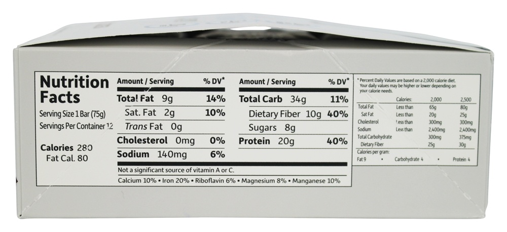 Esporte Proteínas de Proteínas de Desempenho Orgânico à Base de Plantas Fudge de Chocolate - 12 Barras Garden of Life - Imagem 2