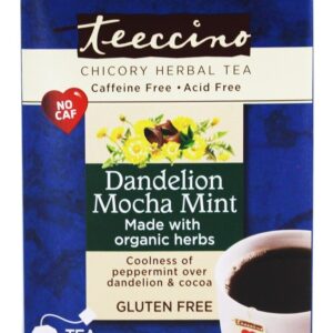 Chá de ervas de chicória cafeína grátis Mocha de dente de leão hortelã - 10 Saquinhos de Chá Teeccino