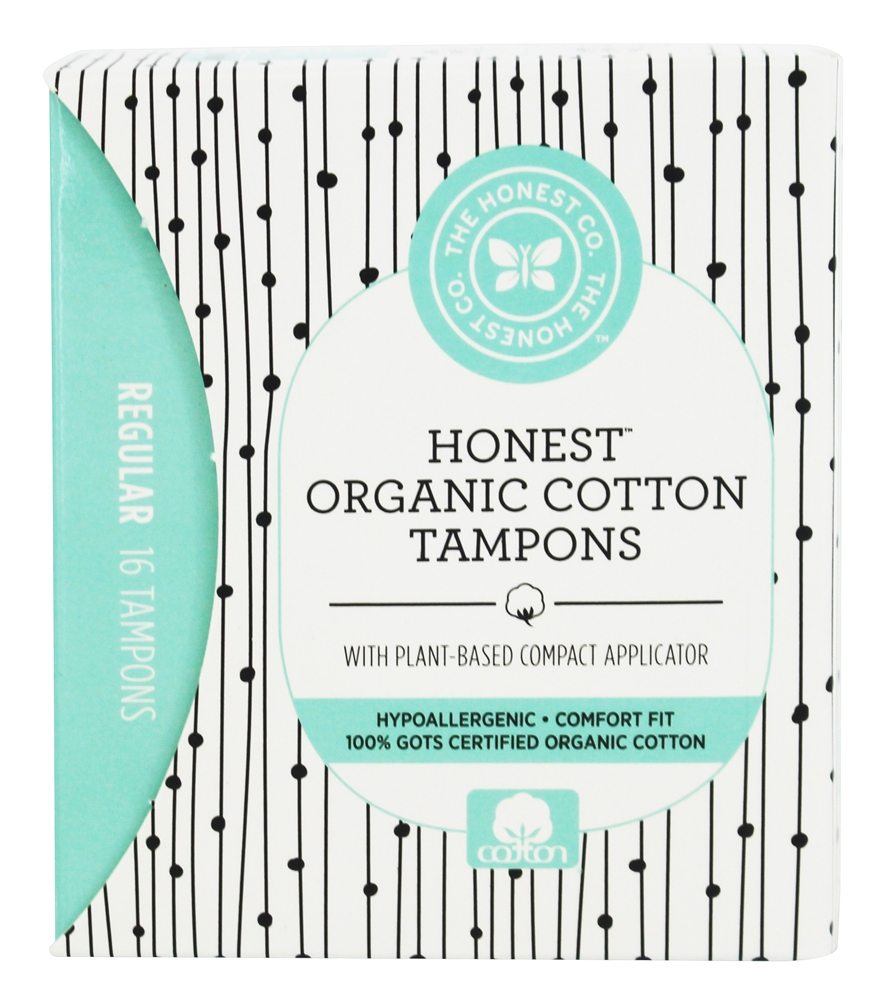 Tampões De Algodão Orgânico Regular - 16 Contagem The Honest Company