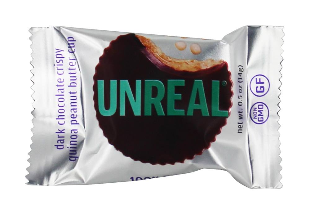Copos de manteiga de amendoim crocante chocolate escuro Quinoa - 40 Peça (s) Unreal - Imagem 3