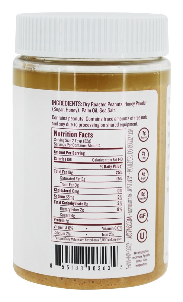 Mistura De Manteiga De Amendoim - 16 oz. Justin's Nut Butter - Imagem 2