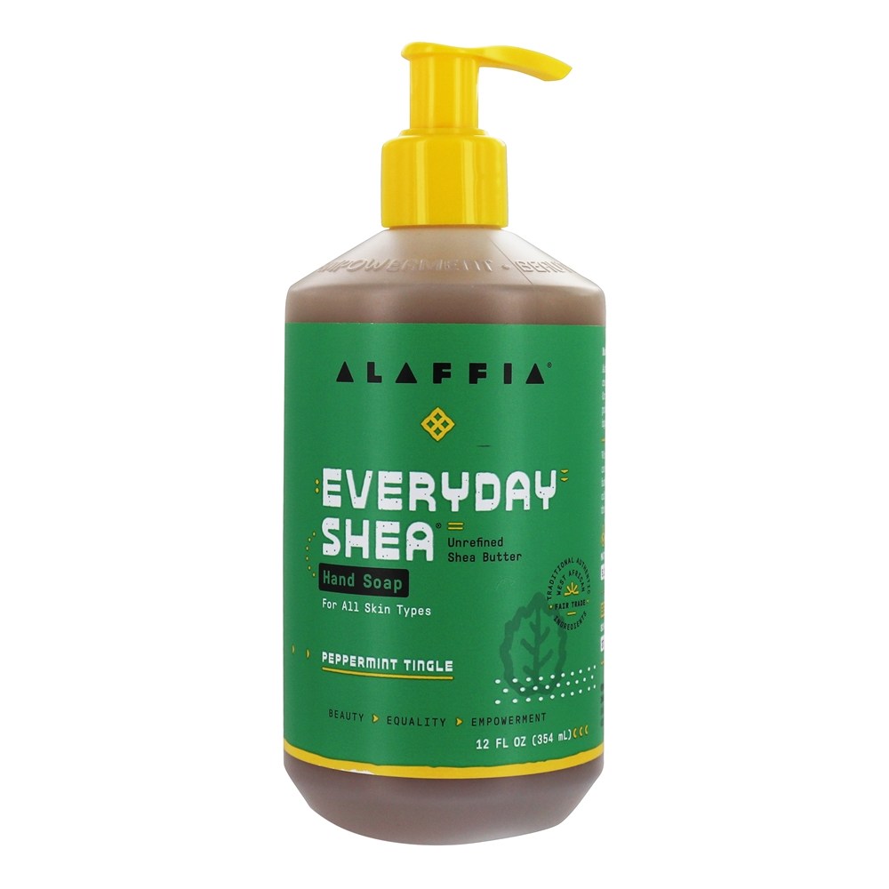 Everyday Shea Sabonete para mãos Hortelã-pimenta Tingle Scent - 12 fl. oz. Alaffia
