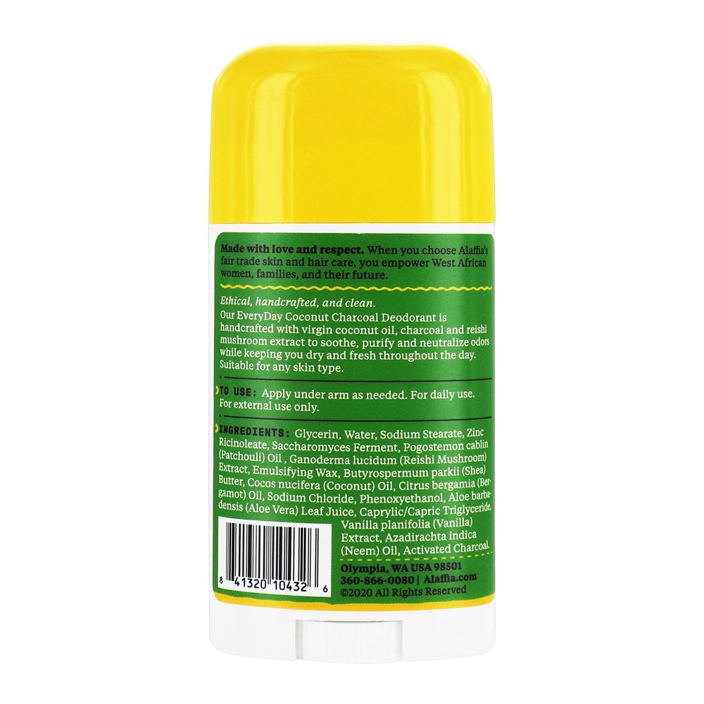 Todos os dias Desodorante de carvão de coco Bergamota - 2.65 oz. Alaffia - Imagem 2