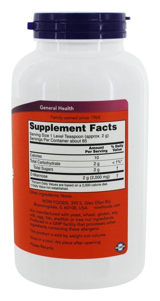 D-Manose em Pó Pure - 6 oz. NOW Foods - Imagem 2