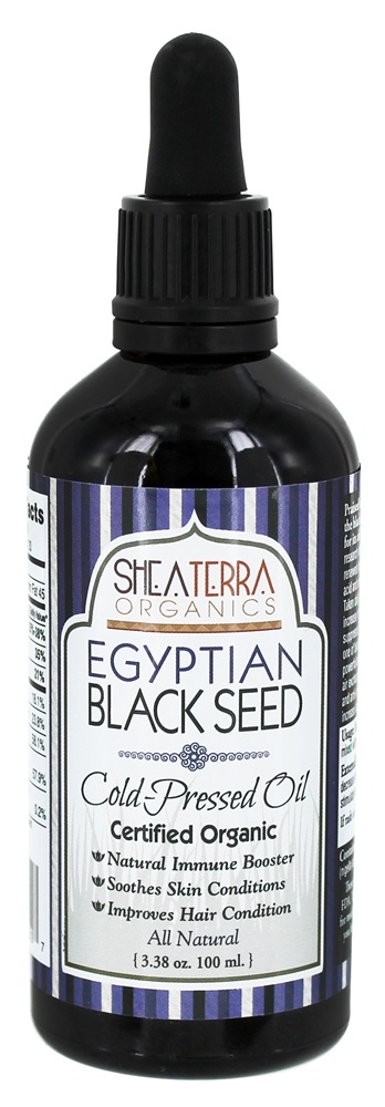 Semente preta egípcia do óleo pressionado frio - 3.38 fl. oz. Shea Terra Organics