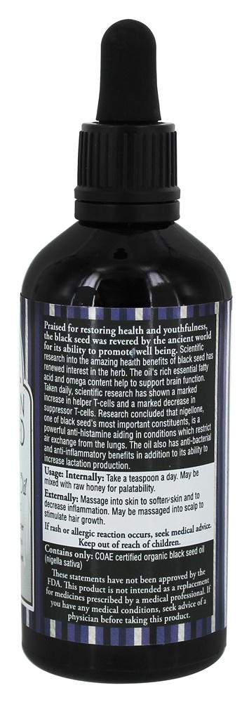 Semente preta egípcia do óleo pressionado frio - 3.38 fl. oz. Shea Terra Organics - Imagem 2