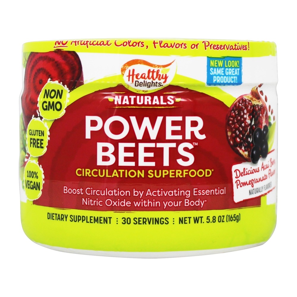 Naturals Power Beets Circulation Superfood 30 Porções Açaí Berry Romã - 5.8 oz. Healthy Delights