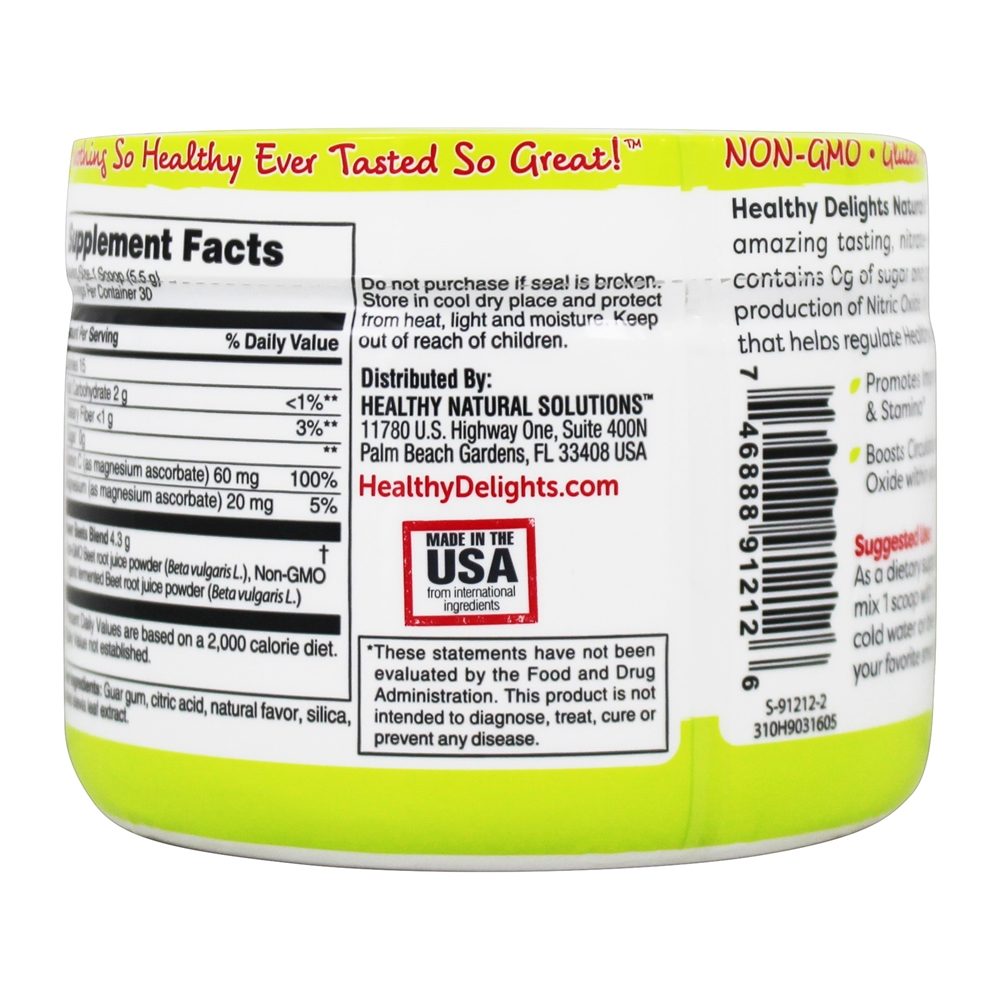 Naturals Power Beets Circulation Superfood 30 Porções Açaí Berry Romã - 5.8 oz. Healthy Delights - Imagem 3