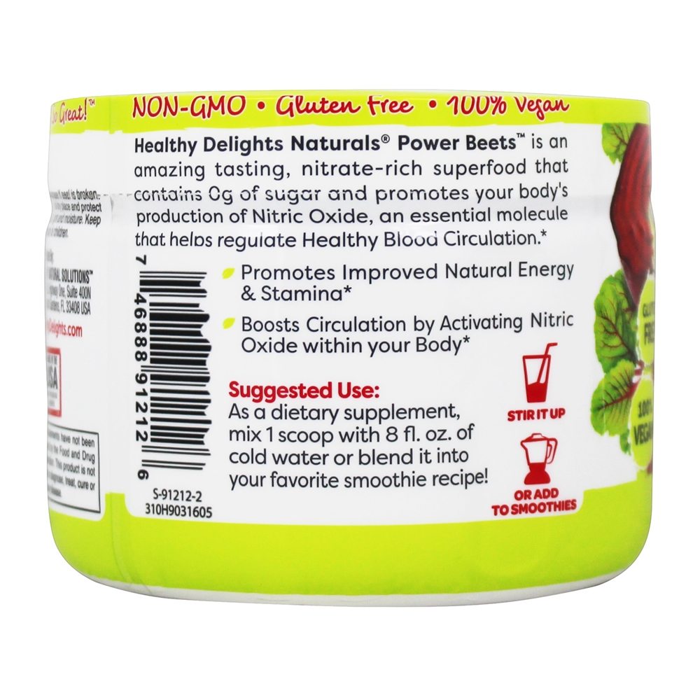 Naturals Power Beets Circulation Superfood 30 Porções Açaí Berry Romã - 5.8 oz. Healthy Delights - Imagem 4