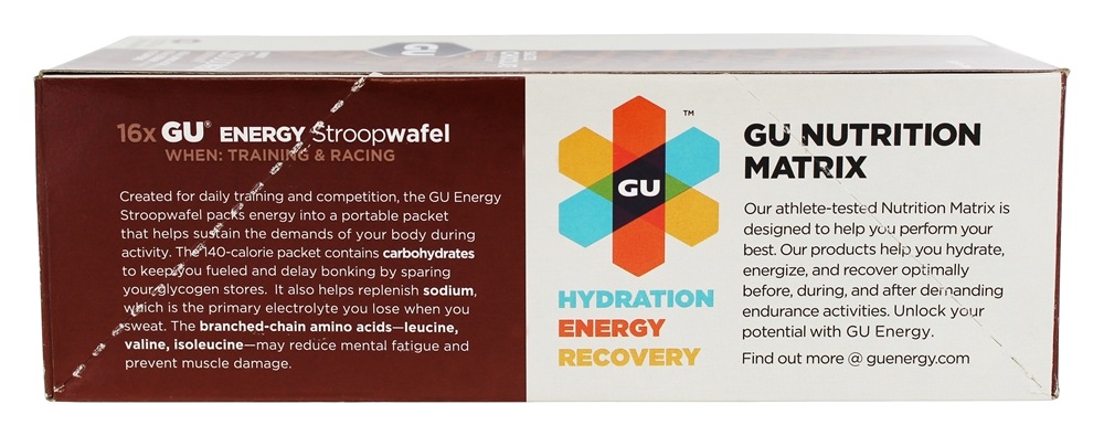 Caixa de Stroopwafel de energia Chocolate Salgado - 16 Waffles GU Energy - Imagem 3