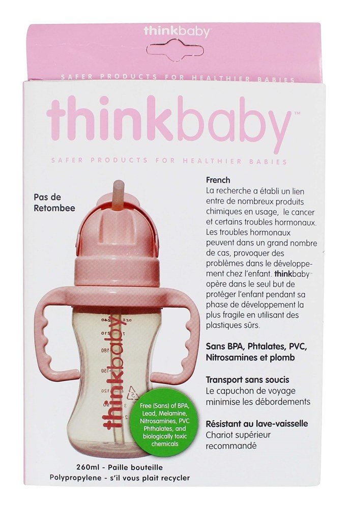 Thinkster Palha Garrafa Etapa D 12 Mês para 36 Mês Rosa - 9 oz. Thinkba - Imagem 2