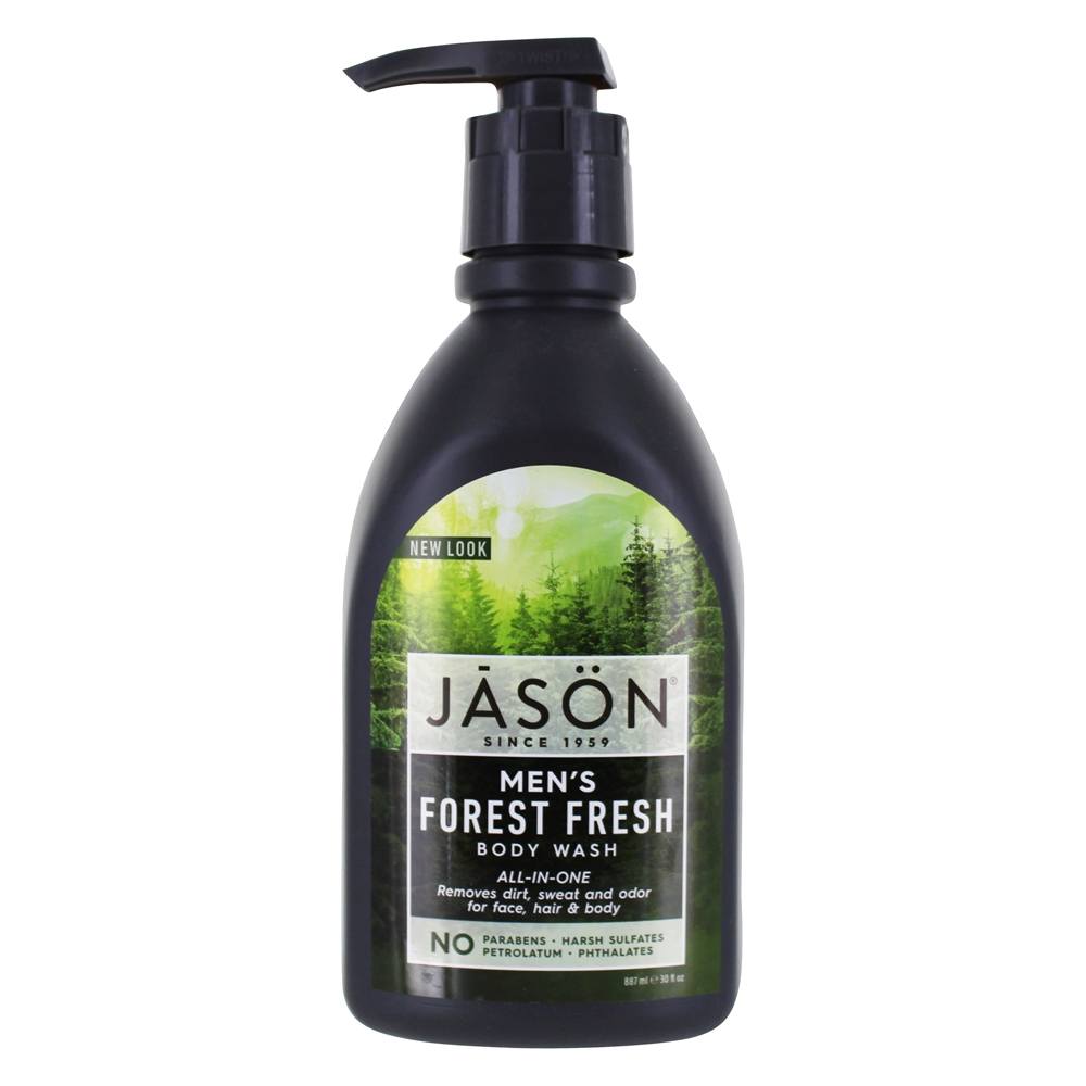 All-In-One Masculina Lavagem Corporal Forest Fresh - 30 fl. oz. JASON Natural Products