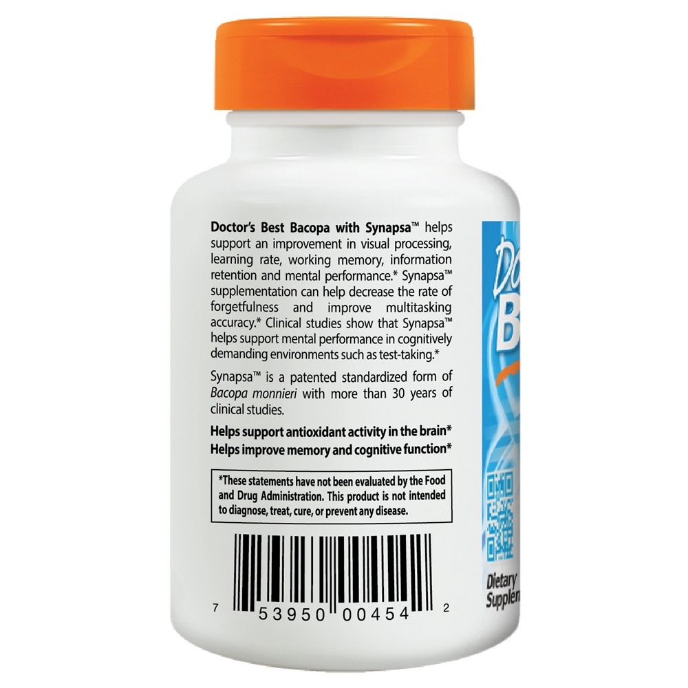 Bacopa com Synapsa 320 mg. - 60 Cápsula (s) vegetal (s) Doctor's Best - Imagem 3