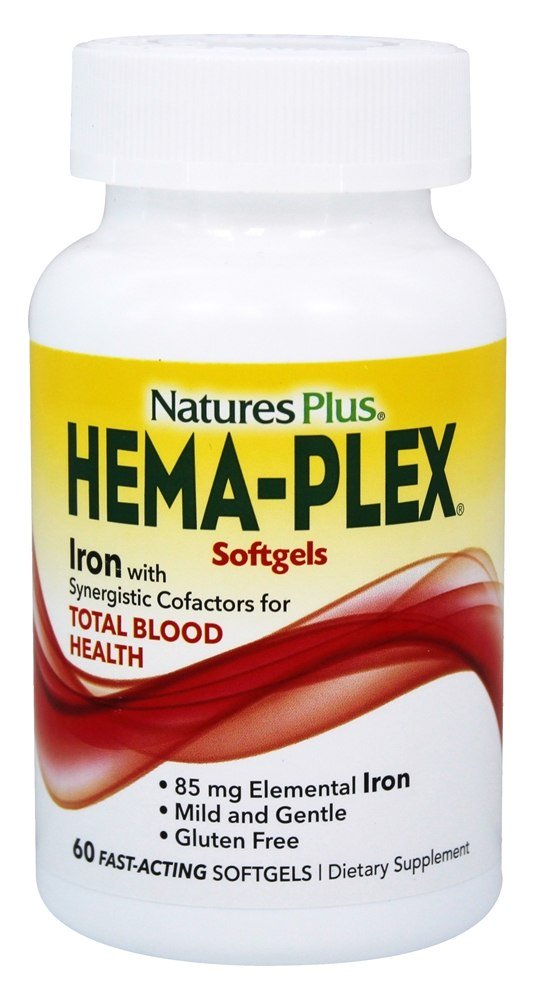 Hema-Plex para a Saúde Total do Sangue - 60 Softgels Natures Plus