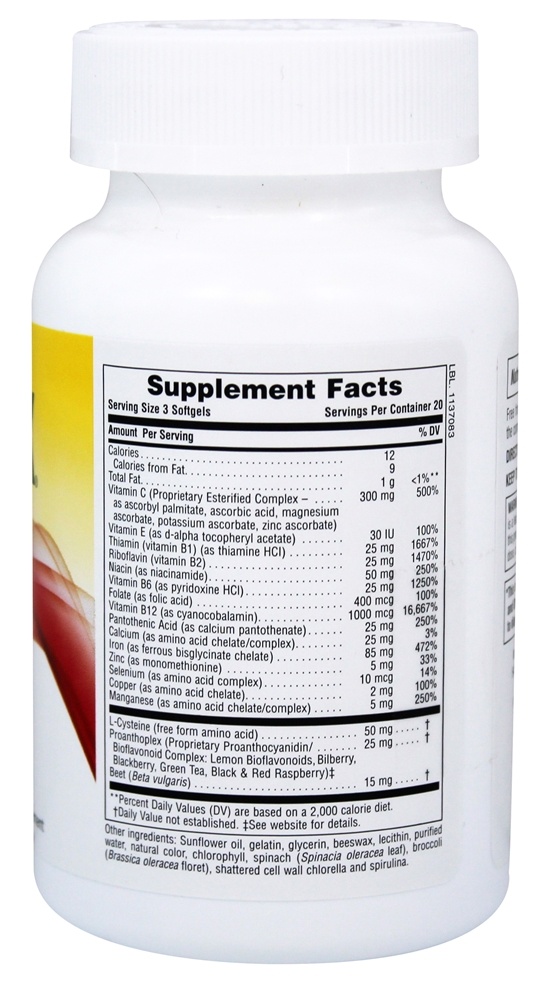 Hema-Plex para a Saúde Total do Sangue - 60 Softgels Natures Plus - Imagem 2