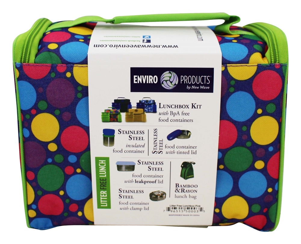 Lancheira sem lixo com recipientes para alimentos sem BPA Rosa New Wave Enviro Products - Imagem 4
