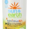 Comprar biodegradável todos os toalhetes de superfície citrus light - 80 limpe (s) sun & earth preço no brasil lenços umedecidos produtos naturais para o lar suplemento importado loja 1 online promoção -