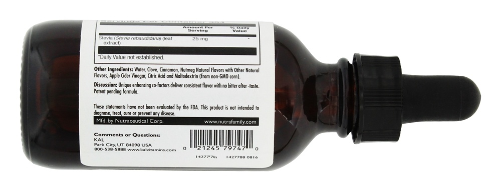 Pure Especiarias de torta de abóbora Stevia - 1.8 fl. oz. Kal - Imagem 3