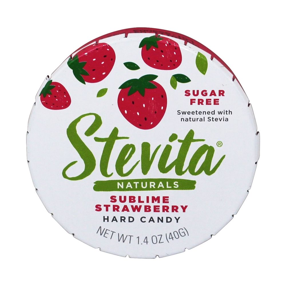 Doces Doces Adoçados com Stevia Sublime Strawberry - 1.4 oz. Stevita - Imagem 3