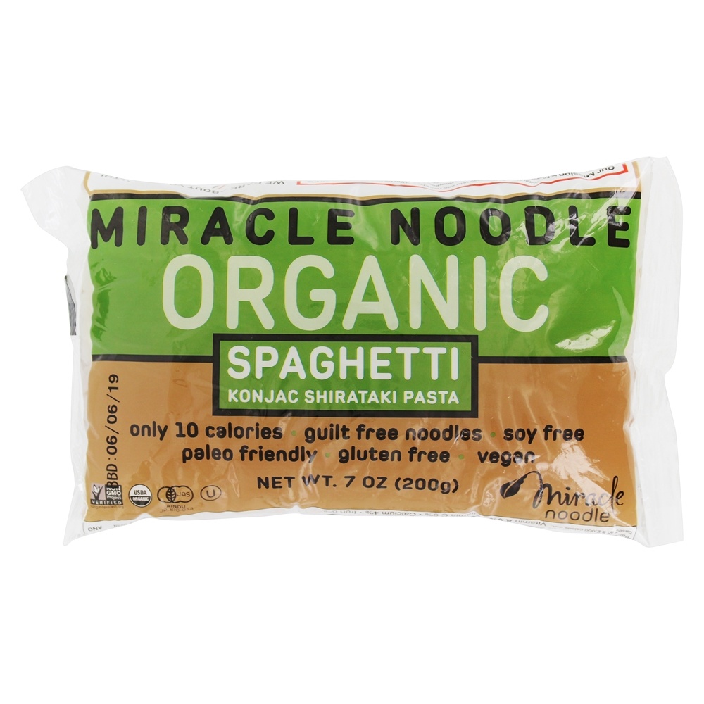 Espaguete Orgânico Konjac Shirataki Pasta - 7 oz. Miracle Noodle
