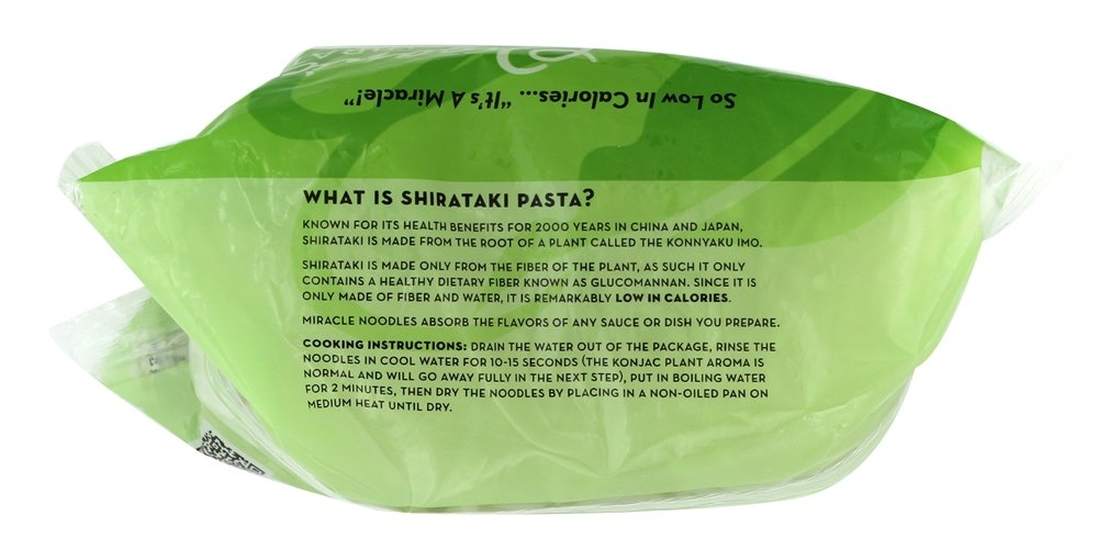 Espaguete Orgânico Konjac Shirataki Pasta - 7 oz. Miracle Noodle - Imagem 3