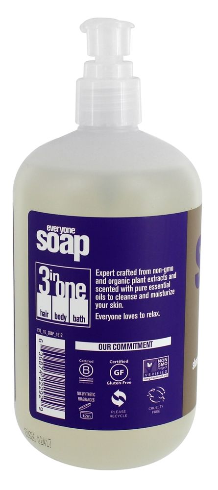 Todos 3 em 1 Sabonete de Lavanda + Aloe - 16 fl. oz. EO Products - Imagem 3