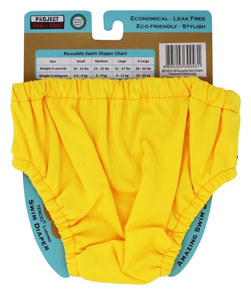 Fralda Reutilizável Swim Fralda Amarela - Grande Charlie Banana - Imagem 2
