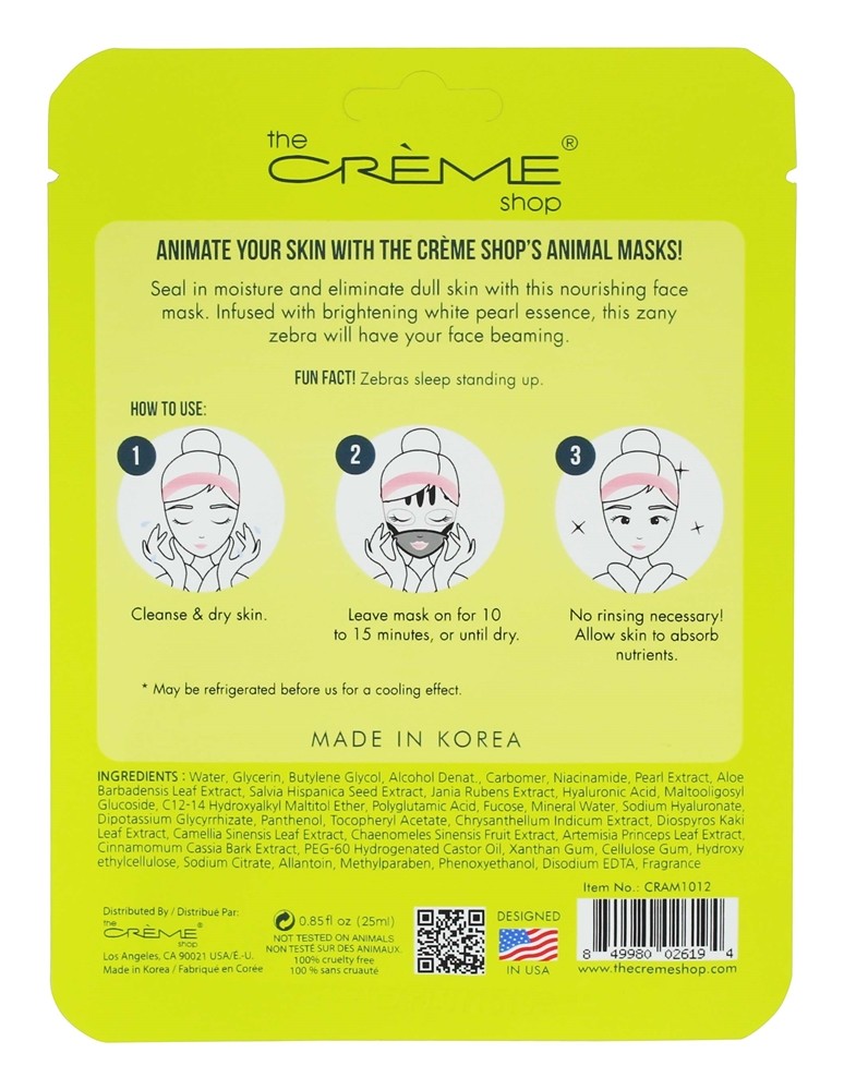 Anime-se, pele! Animal máscara de folha de rosto animada - 1 Conte The Creme Shop - Imagem 2