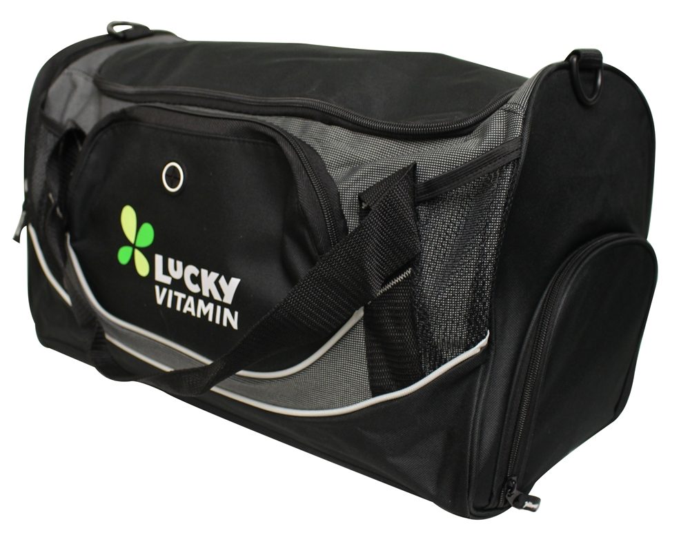 Mochila de ginástica de luxo Sport Duffle Black de 22 polegadas LuckyVitamin Gear - Imagem 3