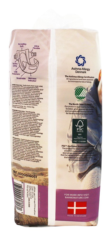 Etapa das fraldas para bebês 5 Junior ( 24 - 55 lbs.) - 27 Fralda (s) Bambo Nature - Imagem 2