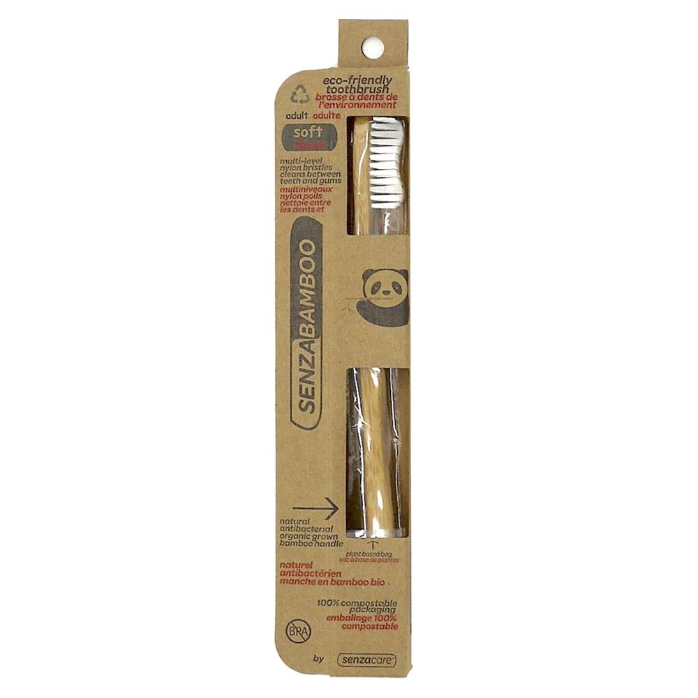 Escova de dentes adulta ecologicamente correta de Senzabamboo Senzacare