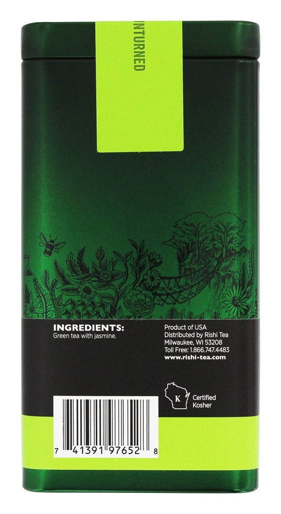 Folha Solta Chá Verde Jasmine Pérola - 3 oz. Rishi Tea - Imagem 2