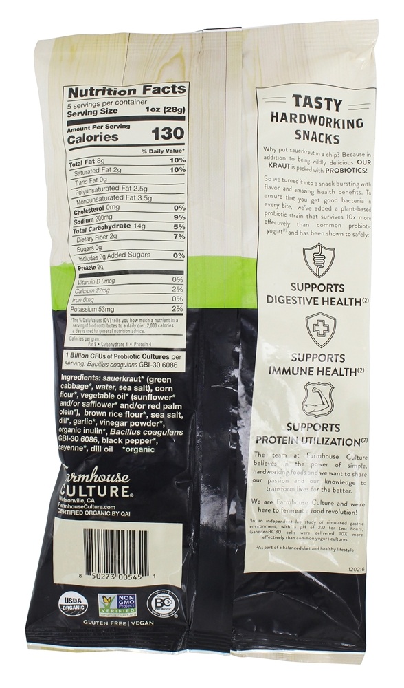 Probiotic Kraut Krisp Endro Salmoura - 5 oz. Farmhouse Culture - Imagem 2
