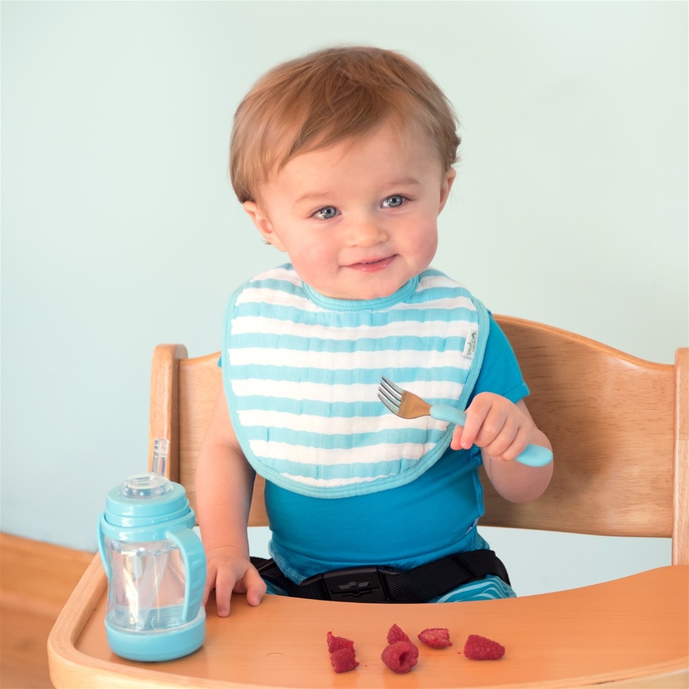 Conjunto de Talheres de Aprendizagem 12 + Meses Aqua - 3 Peça (s) Green Sprouts - Imagem 5