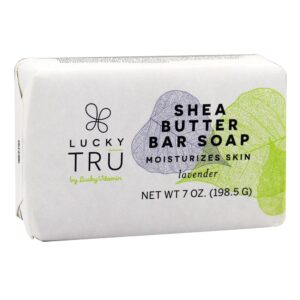 Alfazema de sabão de barra de manteiga de karité francês - 7 oz. LuckyTru
