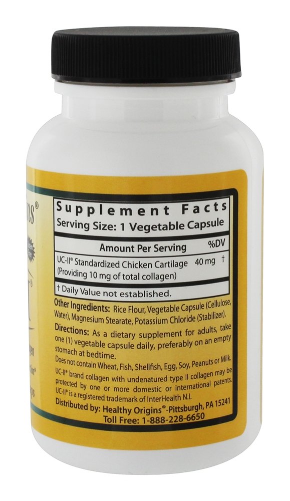 UC II Natural - 120 Cápsula (s) vegetal (s) Healthy Origins - Imagem 2