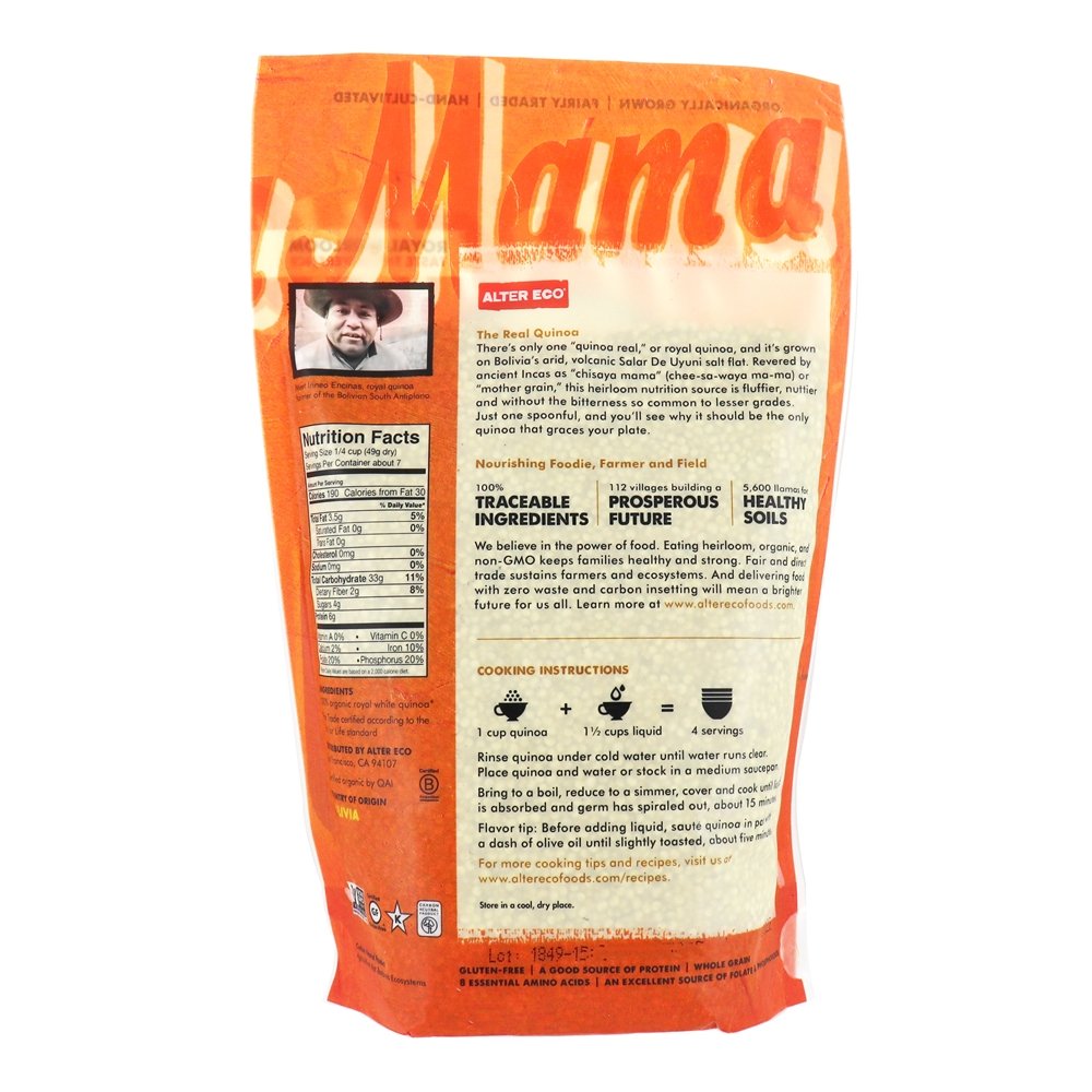 Quinoa de pérola orgânica da herança - 12 oz. Alter Eco - Imagem 2