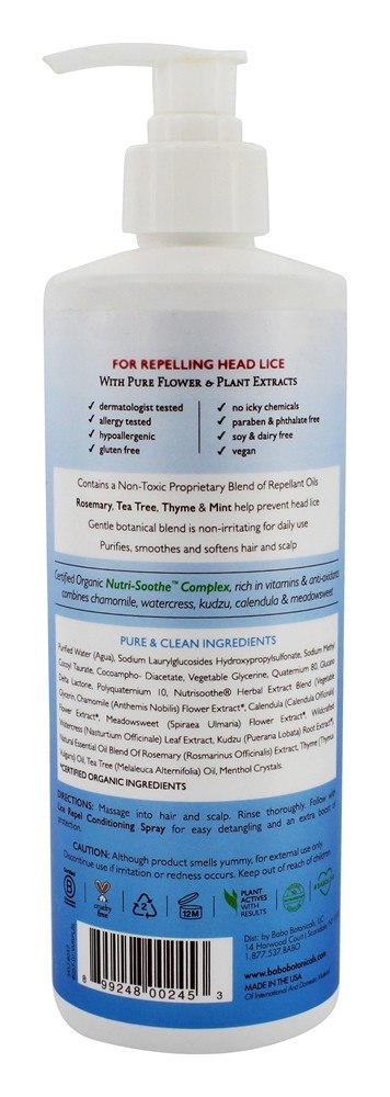 Shampoo Repel Lice Rosemary, hortelã e óleo da árvore Tee - 16 fl. oz. Babo Botanicals - Imagem 2