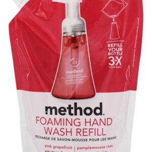 Comprar lavagem de mãos de espuma recarga toranja rosa - 28 fl. Oz. Method preço no brasil banho banho & beleza sabonete sabonetes suplemento importado loja 121 online promoção -