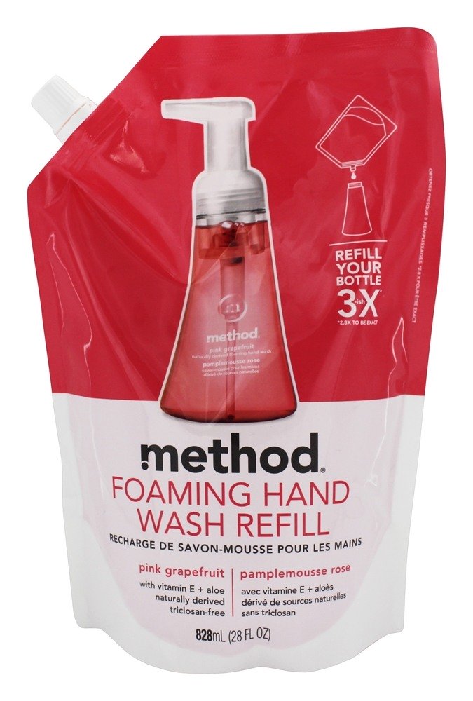 Lavagem De Mãos De Espuma Recarga Toranja Rosa - 28 fl. oz. Method