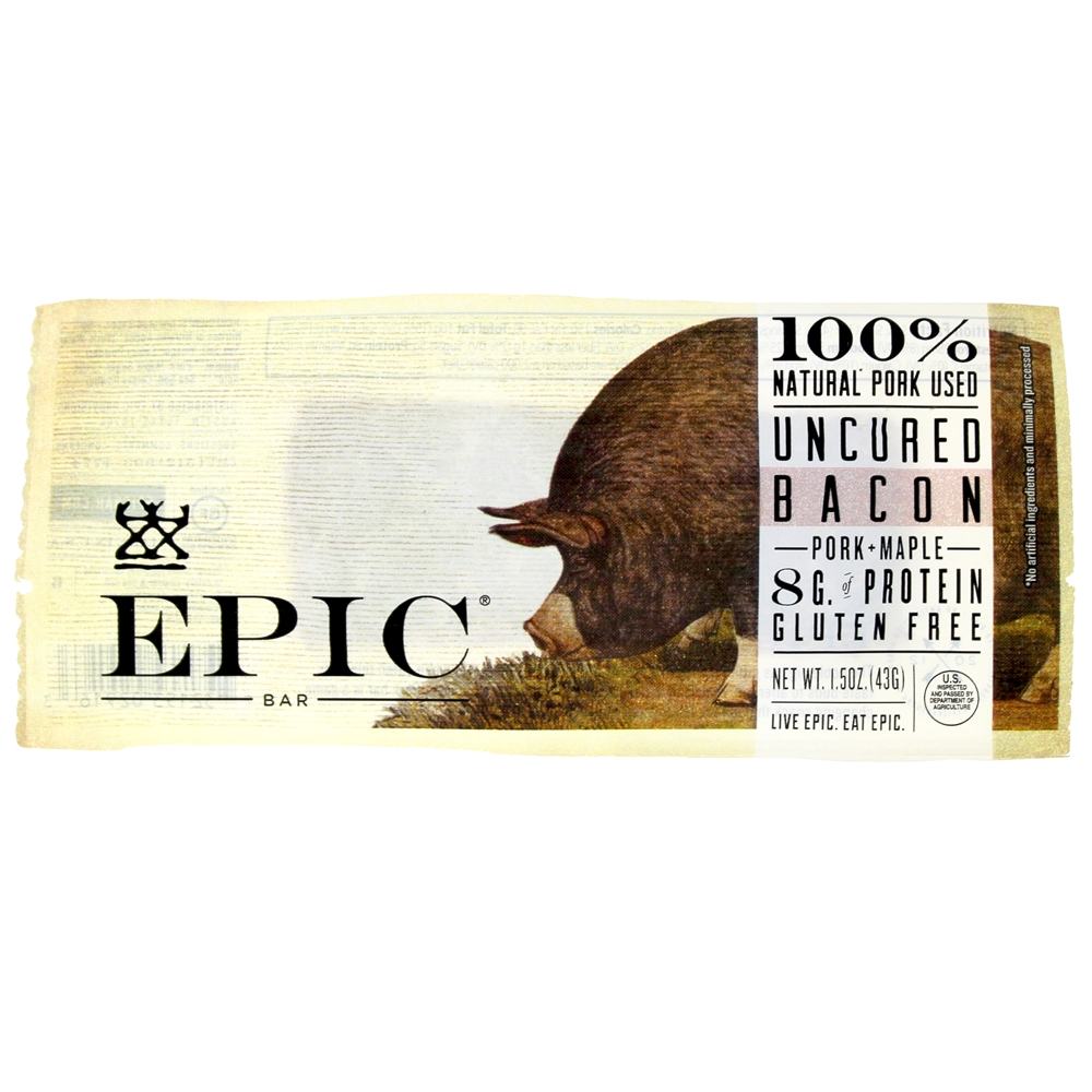 Bacon não curado barras caixa de porco + maple - 12 Barras EPIC - Imagem 5