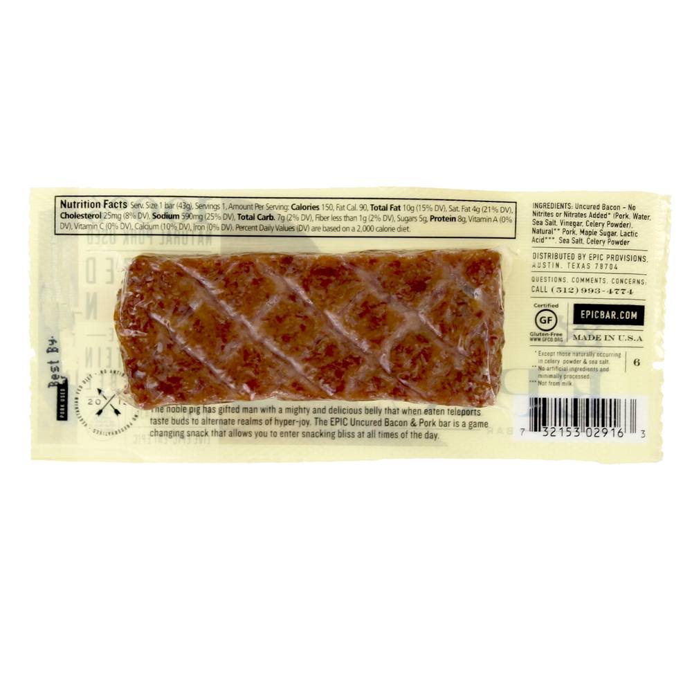 Bacon não curado barras caixa de porco + maple - 12 Barras EPIC - Imagem 6
