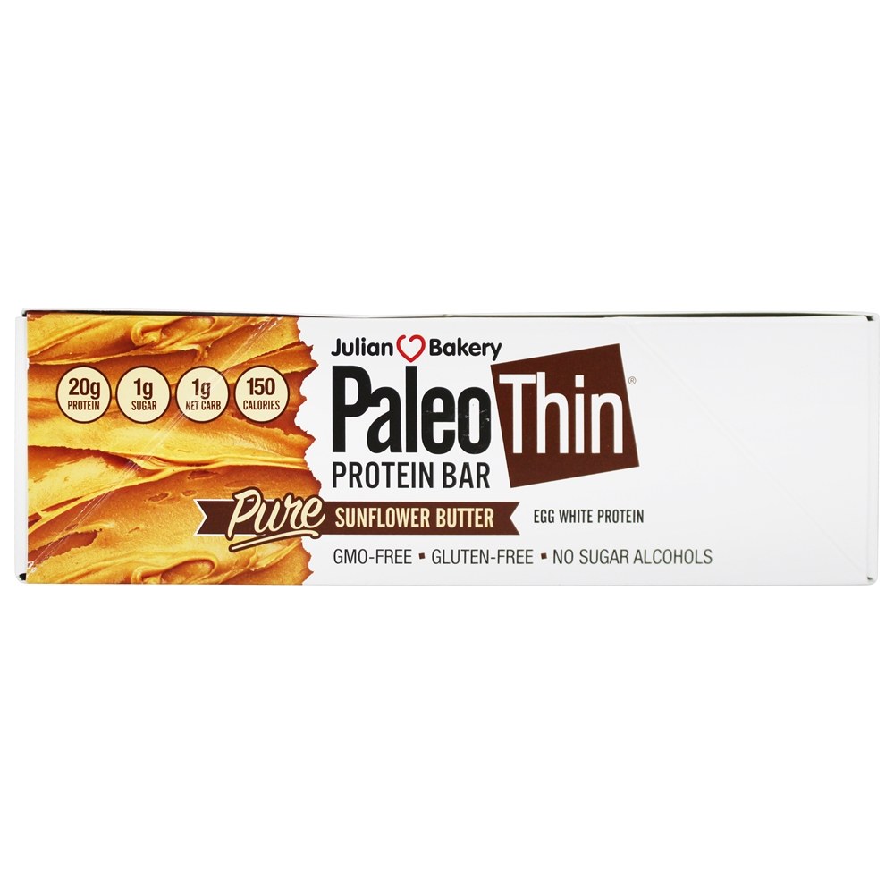 Paleo Proteína Bar Pure Girassol Manteiga - 12 Barras Julian Bakery - Imagem 2