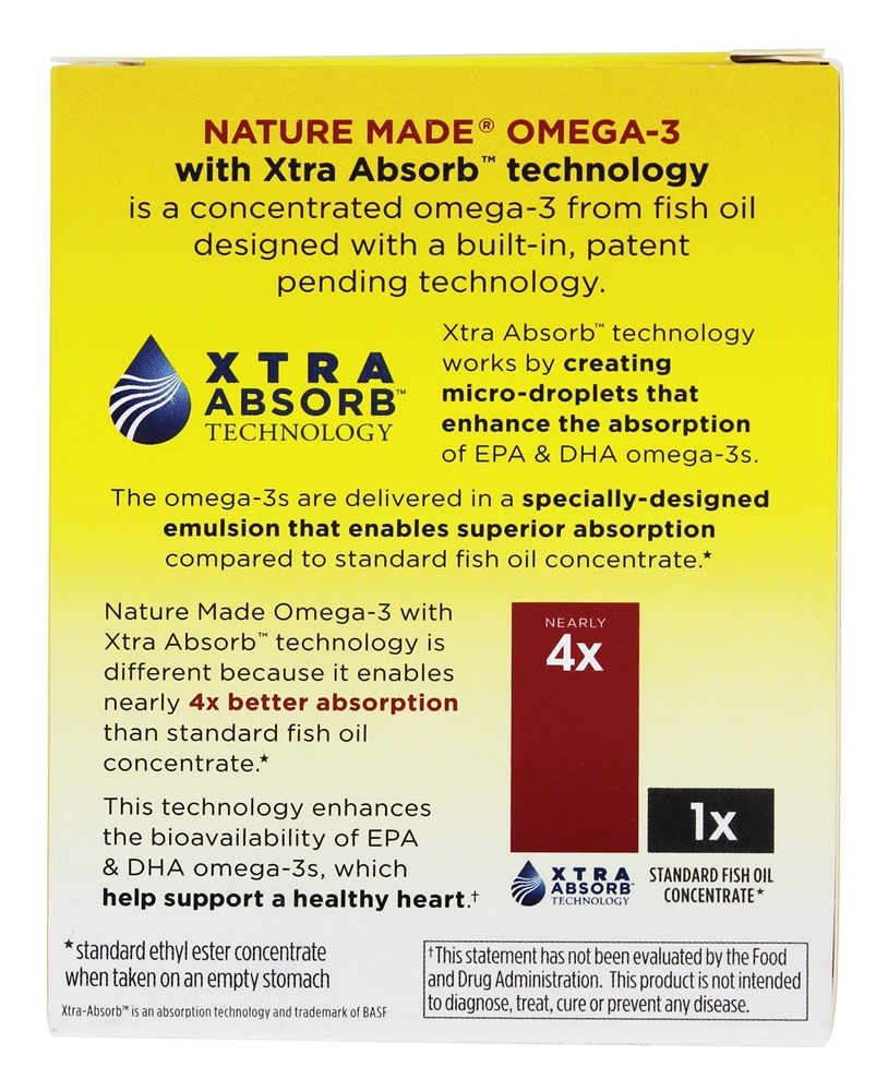 Omega-3 com Xtra Absorver Tecnologia - 30 Softgels Nature Made - Imagem 3